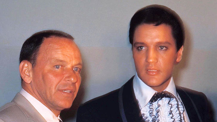 FRANK SINATRA AND ELVIS PRESLEY PHOTO BY:GLOBE PHOTOS, INC