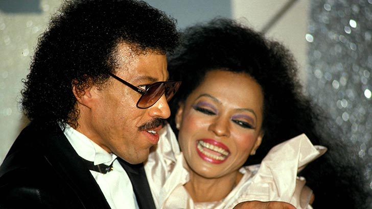 LIONEL RICHIE AND DIANA ROSS PHOTO BY:GLOBE PHOTOS, INC